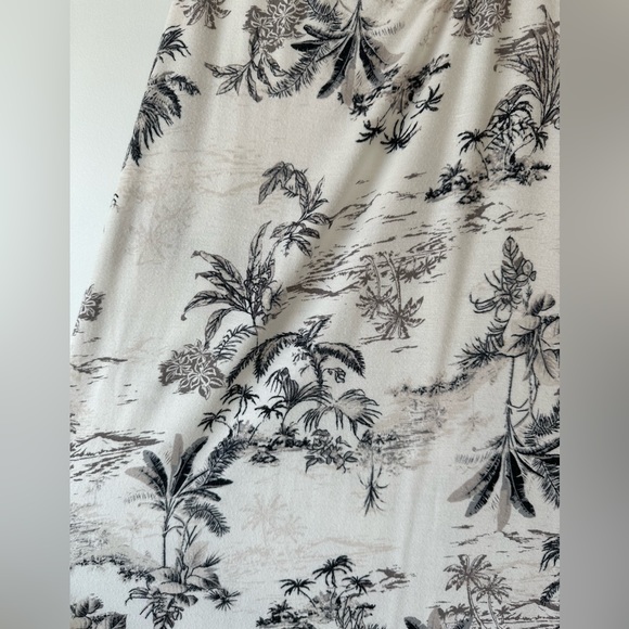 Soma Cool Nights Tank Sleepshirt Tropical Toile Ivory (Size XS) - Picture 5 of 7